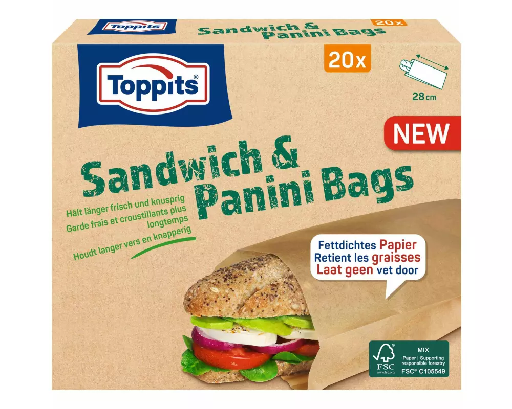 Toppits Panini Sandwichbeutel 20 Stück