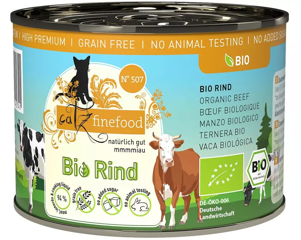 catz finefood Nassfutter Bio No.507 Rind, 200 g