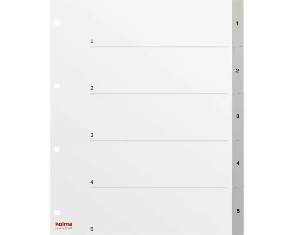 Kolma Register A4 XL LongLife 1-5