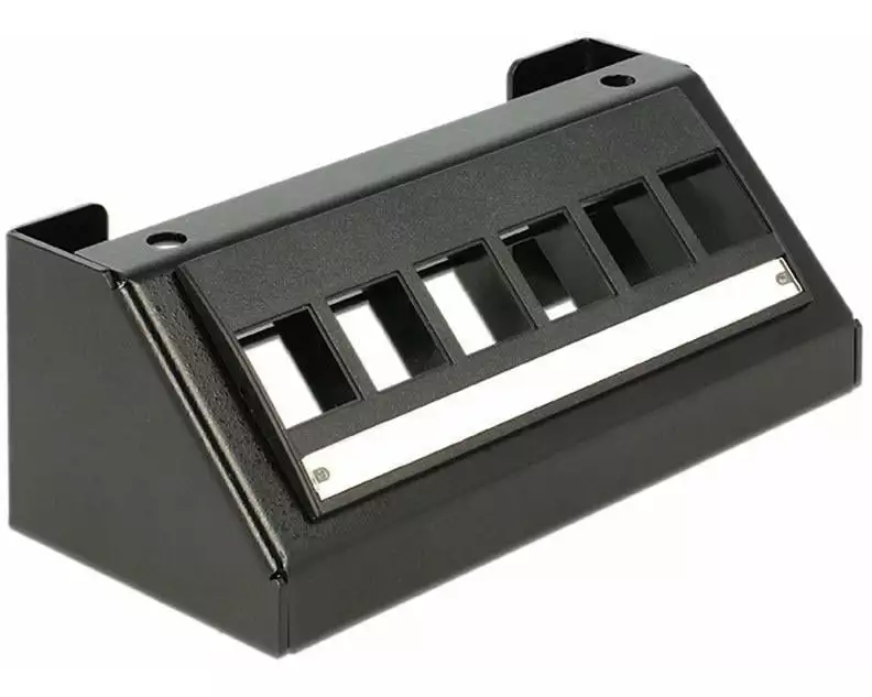 Delock Gehäuse Keystone 6-Port Tischmontage-Leerpanel