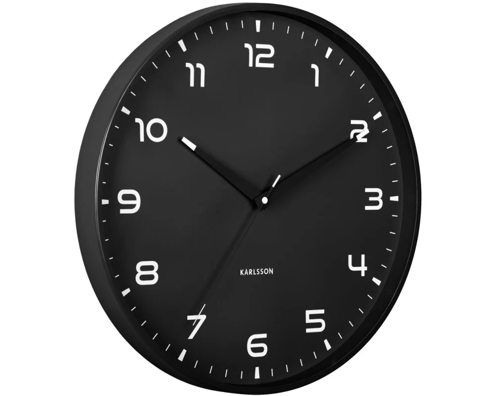 KARLSSON Wanduhr Orgullo Ø 40 cm, Schwarz