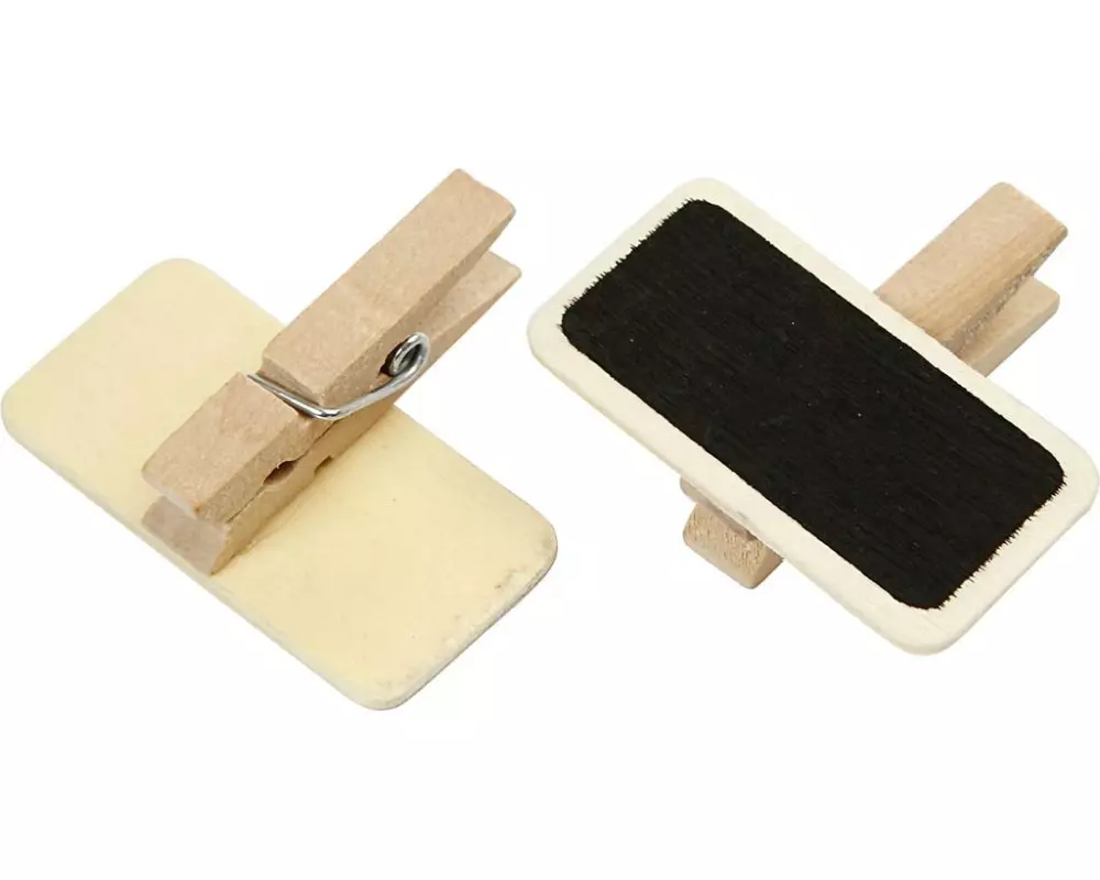 Creativ Company Minikreidetafel mit Klammern 4 x 2 cm, 12 Stück