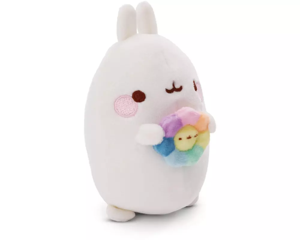 Nici Kuscheltier Molang mit Regenbogenblume 12 cm