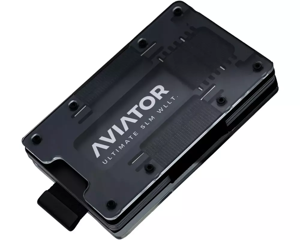 AVIATOR Wallet SLIDE Carbon cash clip fusion black