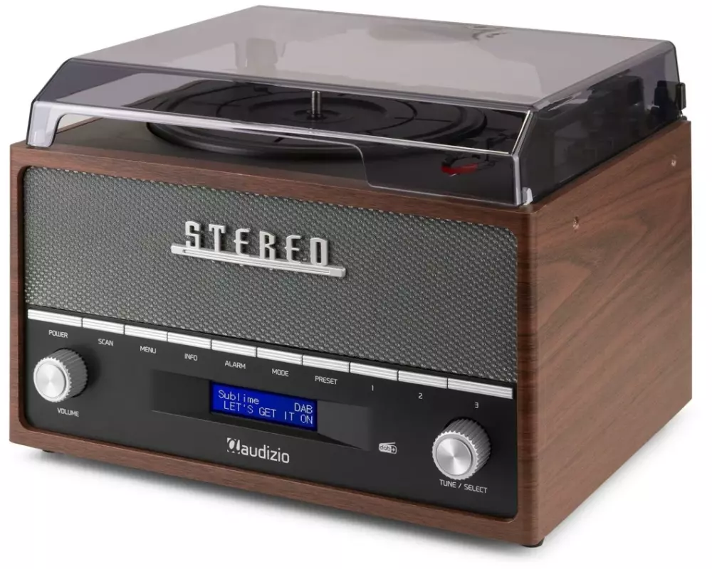 Audizio Plattenspieler mit Bluetooth Frisco Braun/Grau