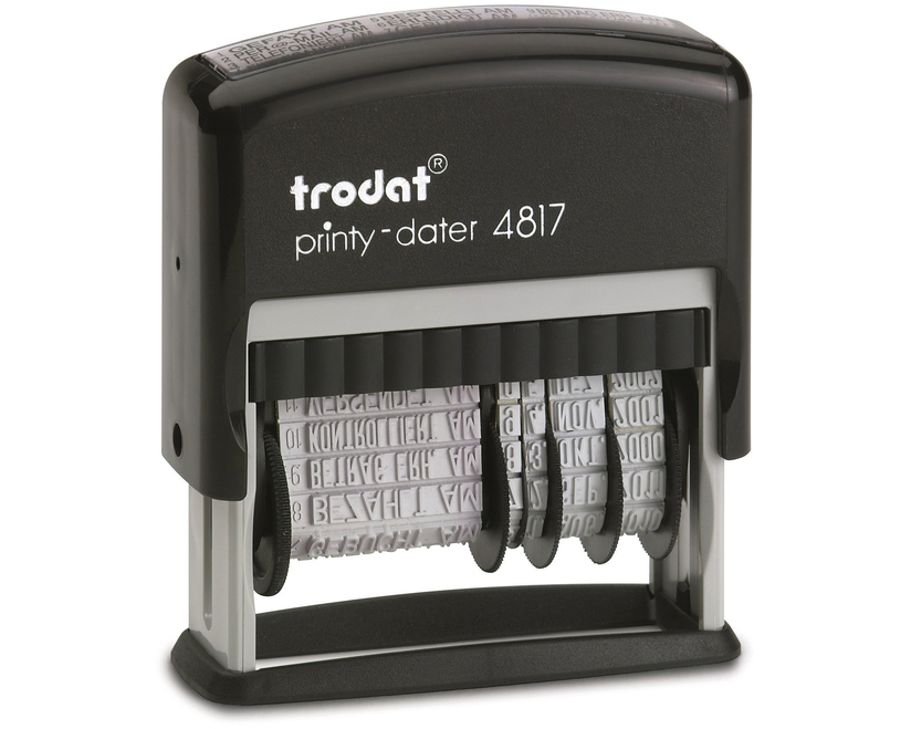 TRODAT Stempel Printy Wortband D 4817D-EK-SC 12 Texte 4x46mm