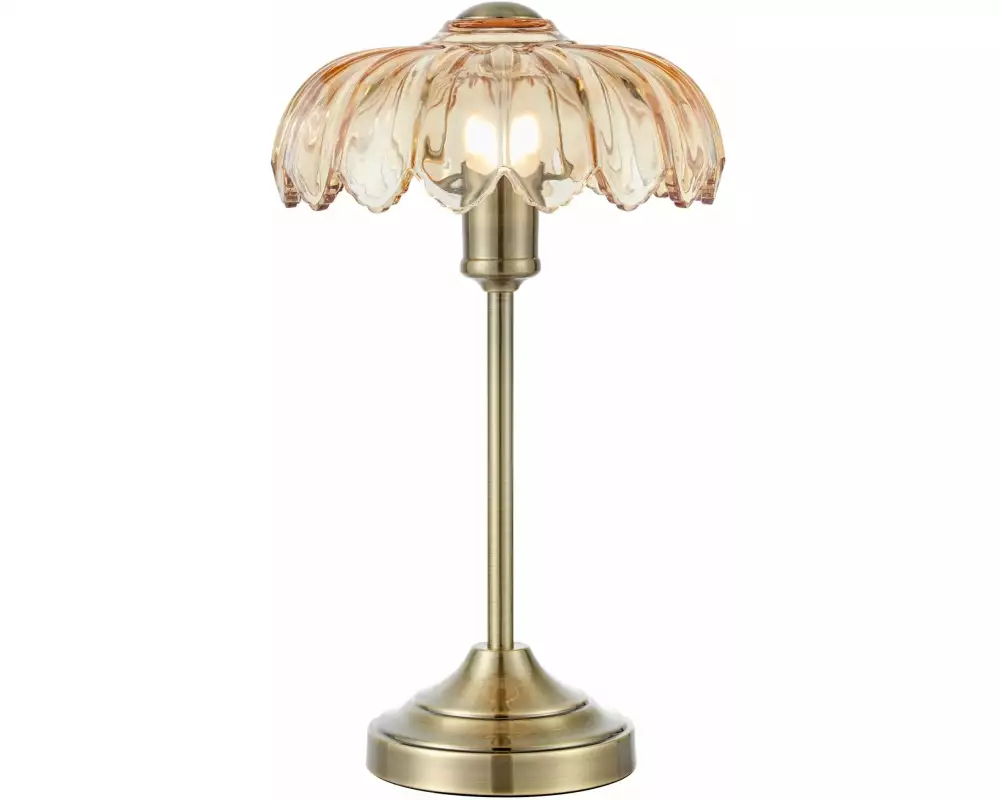 Markslöjd Tischleuchte Kurage 1-flammig Antikmessing Amber