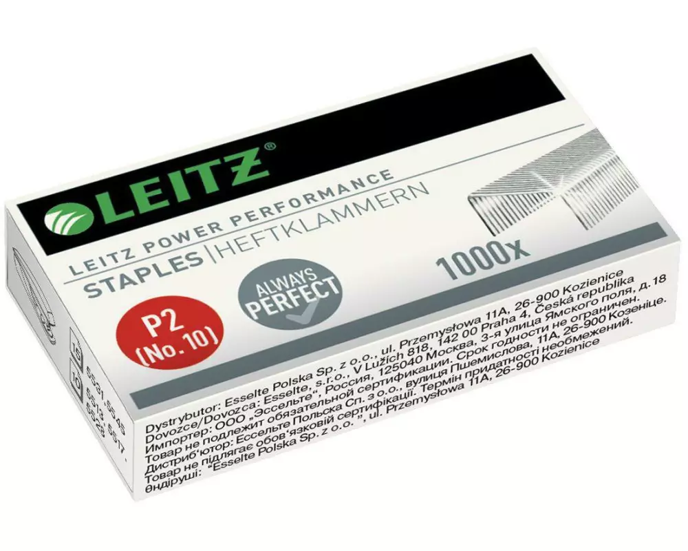 Leitz Heftklammer No. 10 verzinkt, 1000 Stück