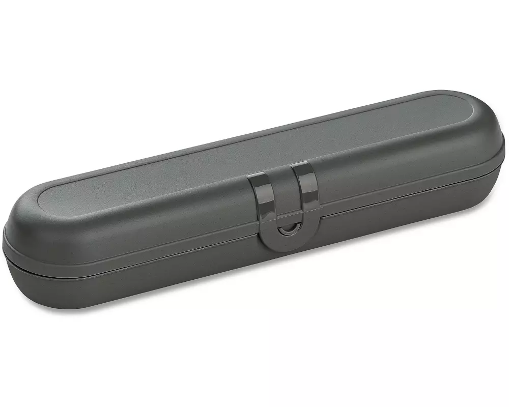 Koziol Besteck-Set Etui Klikk 1-teilig, Dunkelgrau/Grau