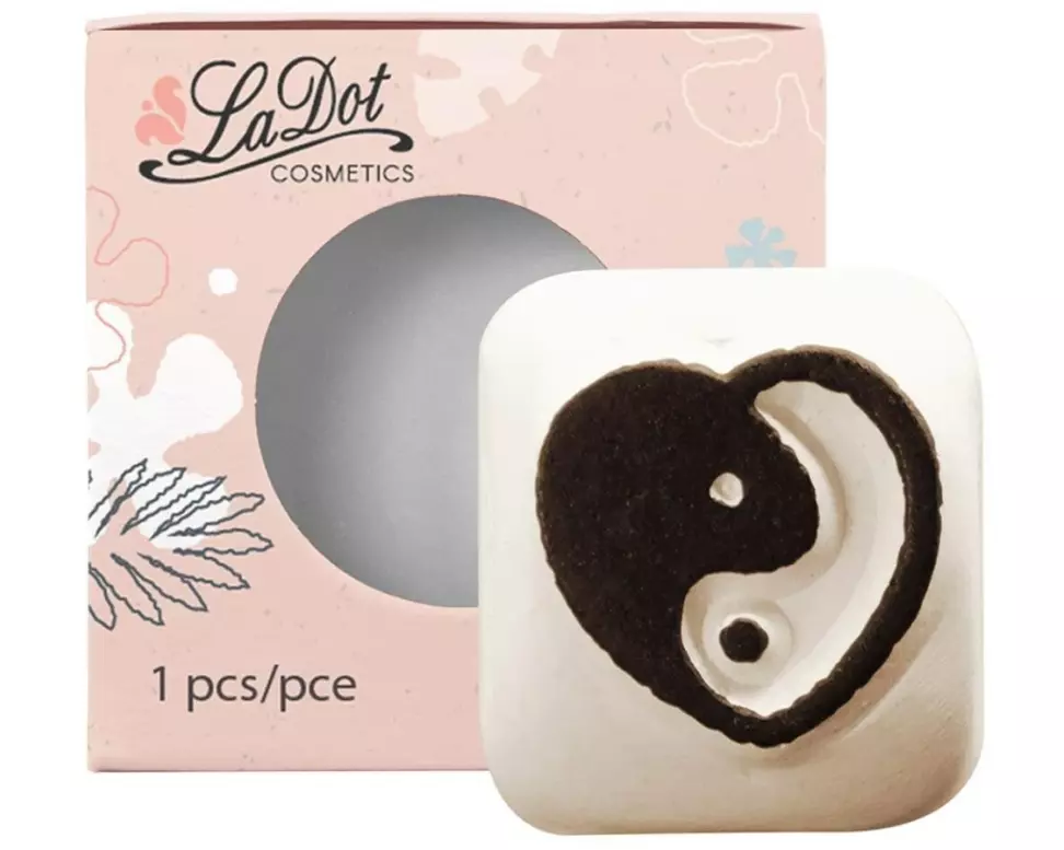 LaDot Tattoostempel Ying Yang Herz Small