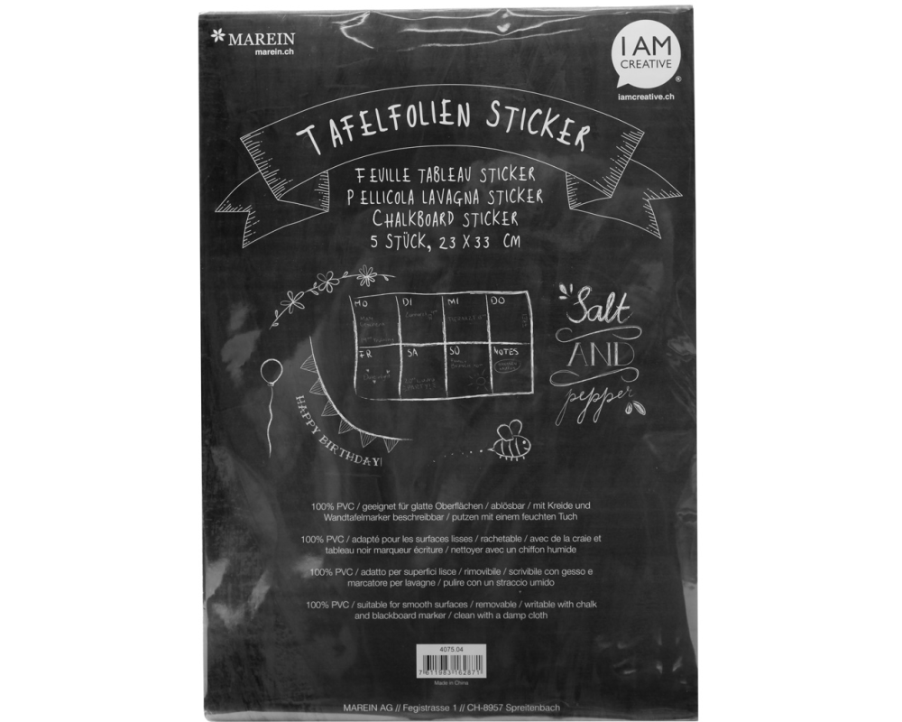 I AM CREATIVE Tafelfolien Sticker 4075.04 23x33cm, 5 Stück