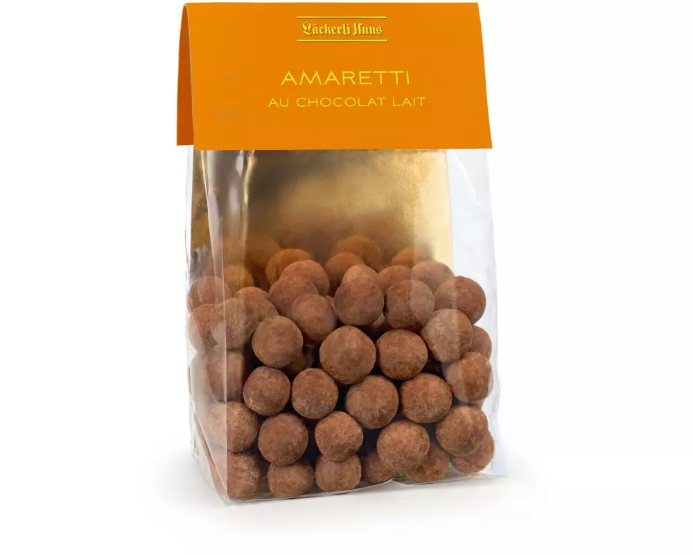 Läckerli Huus Schokoladen-Pralinen Amaretti au chocolat lait 140 g