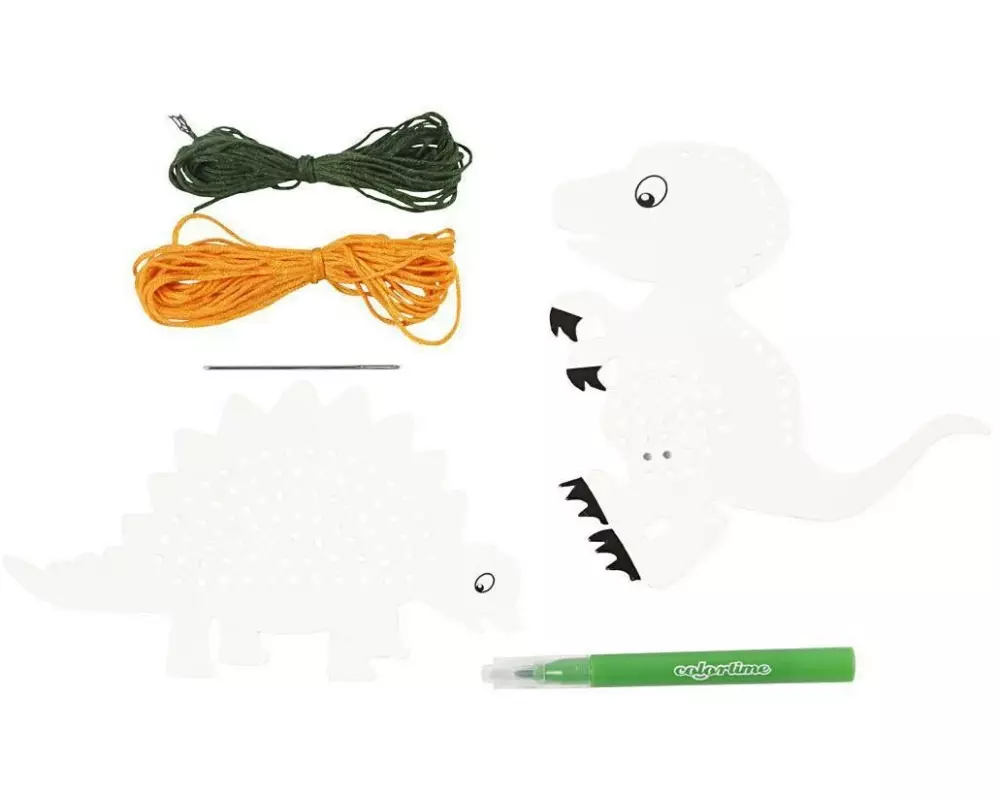 Creativ Company Bastelset Stickvorlagen, Dinosaurier, 1 Set