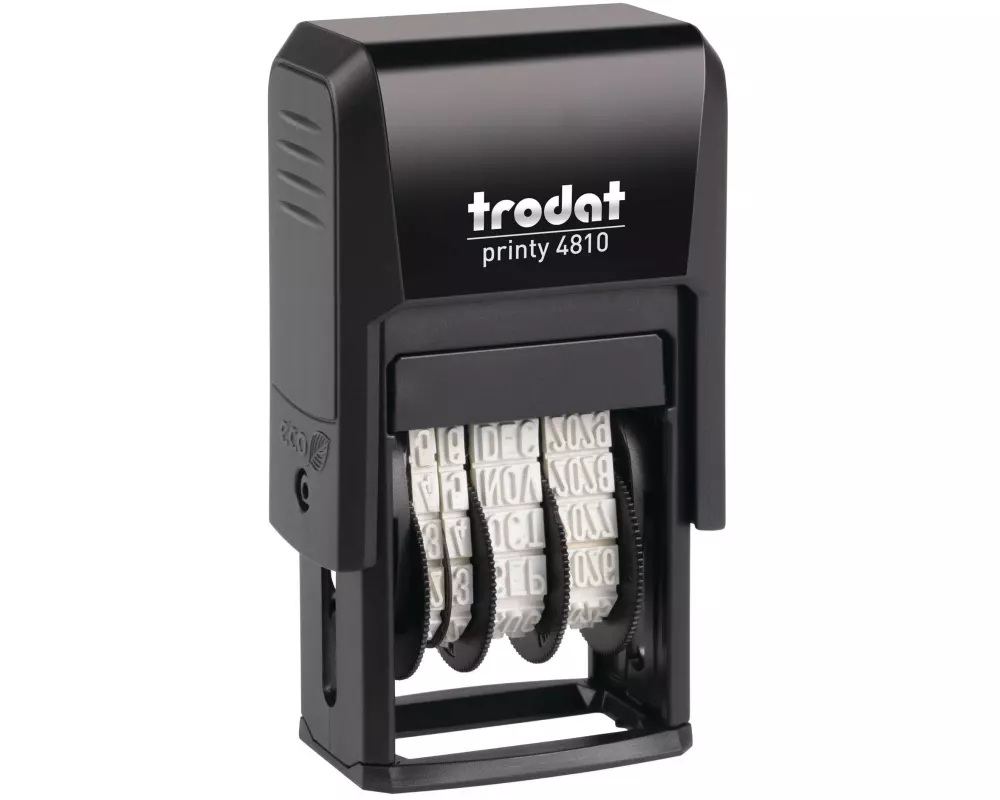 Trodat Wort- und Datumsstempel Printy-Dater 4810 mit blauem Kissen