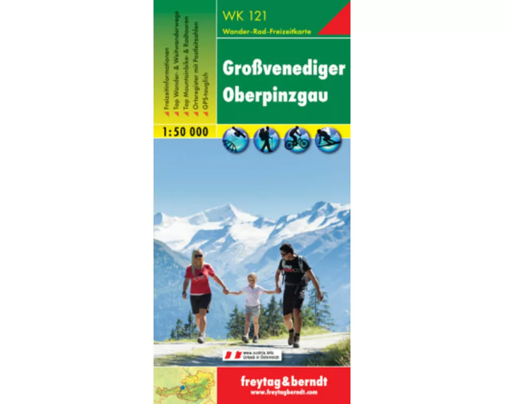 freytag & berndt Wanderkarte WK 121 Großvenediger - Oberpinzgau 1:50.000