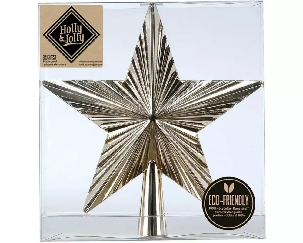 Holly & Jolly Baumspitze Creamy Gold 20 cm