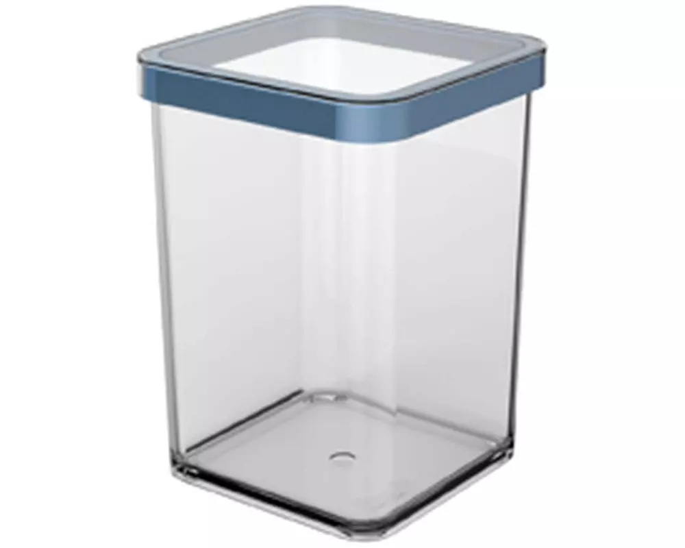 Rotho Vorratsbehälter Premium Loft 1 l, Blau/Transparent