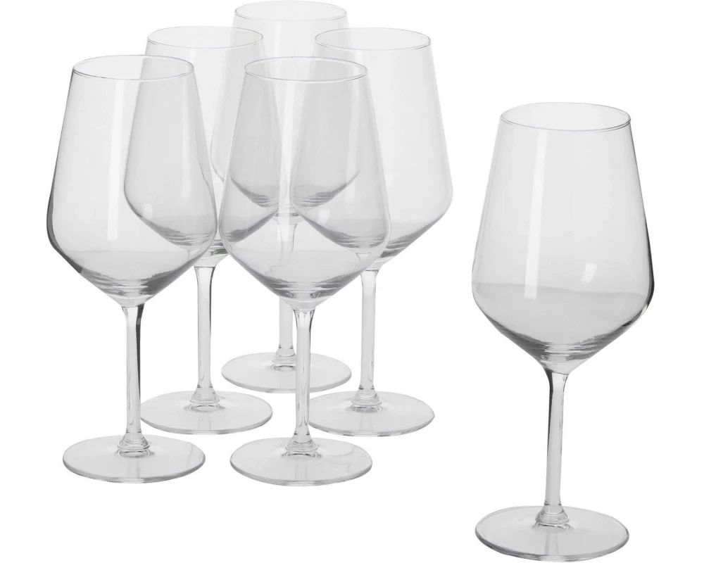 alpina Weingläser für Rotwein 530 ml, 6 Stück, Transparent