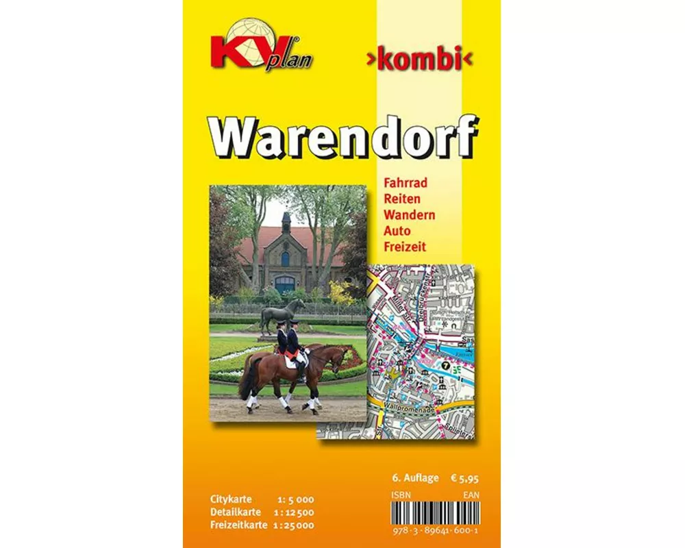 Warendorf, KVplan, Radkarte/Reiterkarte/Wanderkarte/Stadtplan, 1:25.000 / 1:12.500 / 1:5.000
