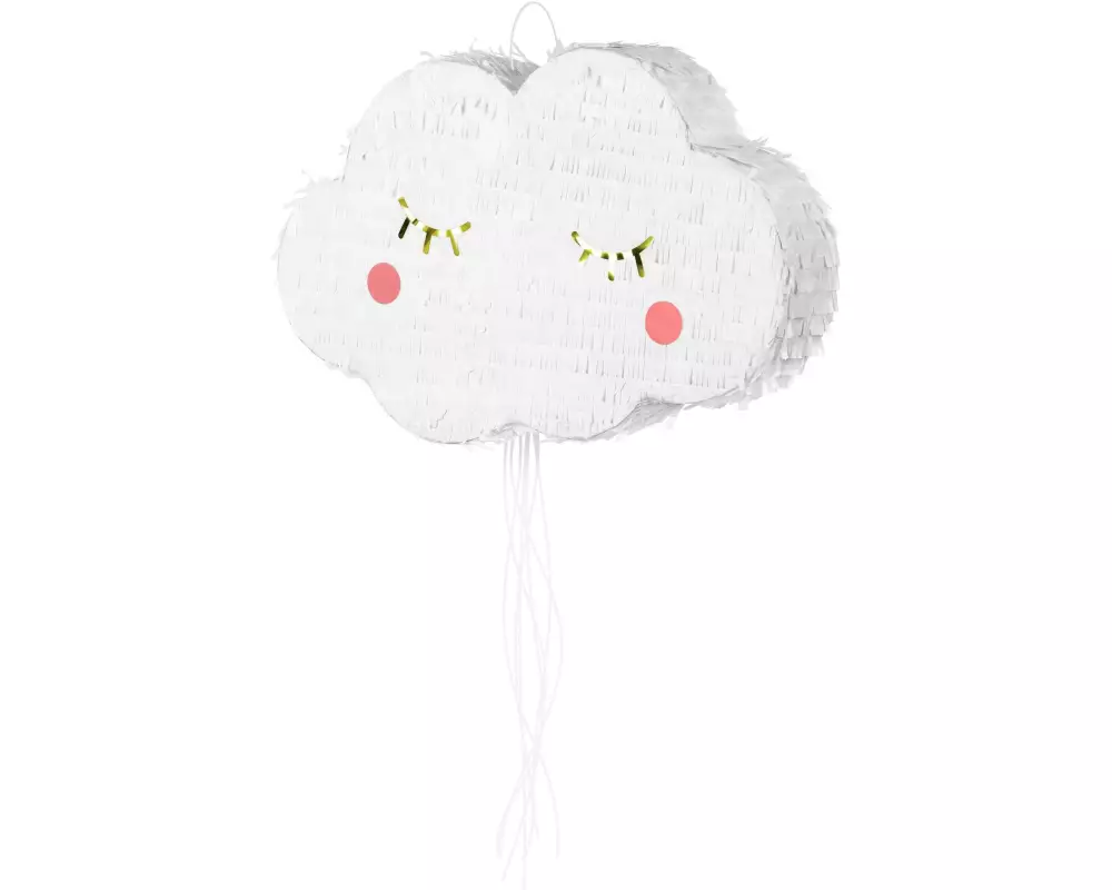 Partydeco Pinata Wolke, 50 x 32 x 9 cm, Weiss, 1 Stück