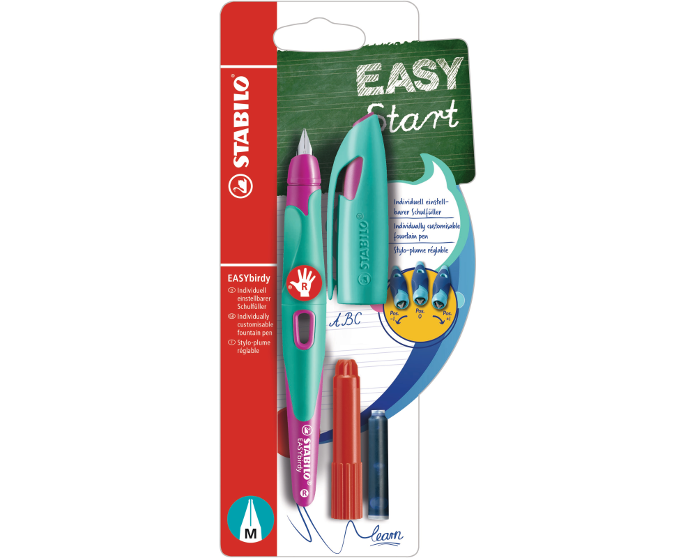STABILO Füller EASYbirdy M B-53282-5 pink/türkis