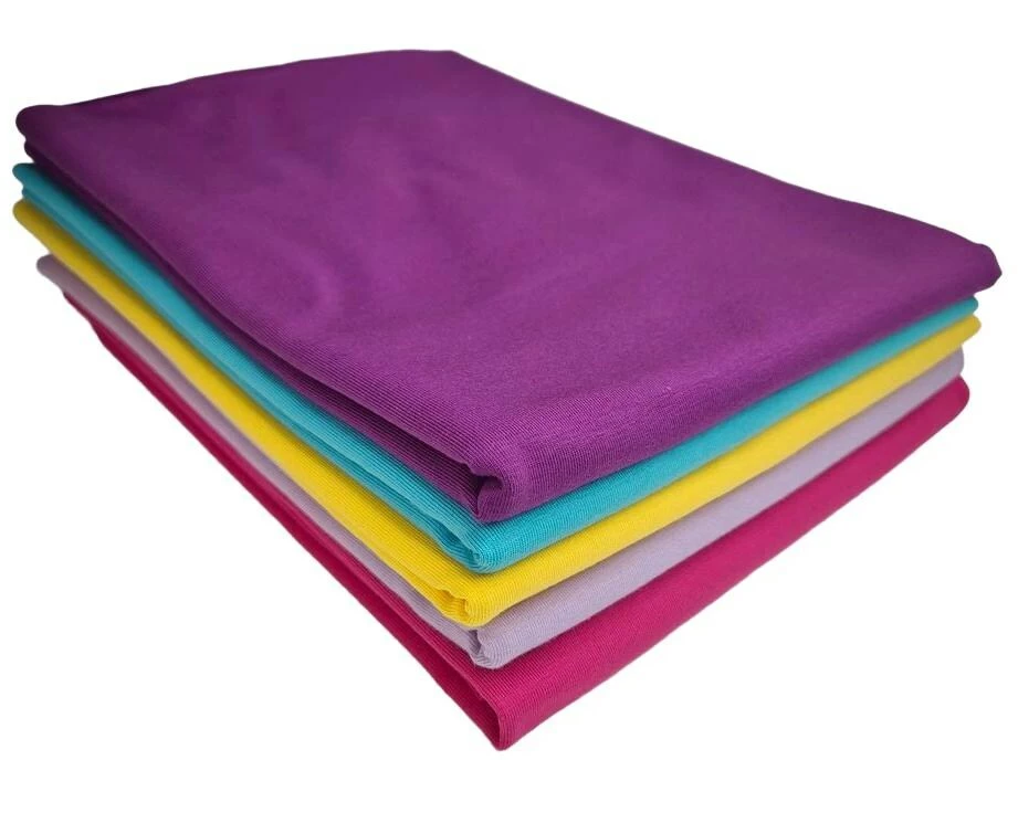 Stoffe Stoff Jersey Uni Regenbogen 5-teilig, 5 x 0.5 m