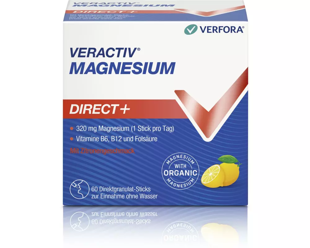 Veractiv Magnesium Direct+ Zitrone 60 Stück