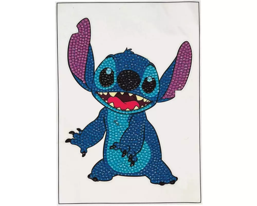 CRAFT Buddy Bastelset Crystal Art Sticker Disney Stitch