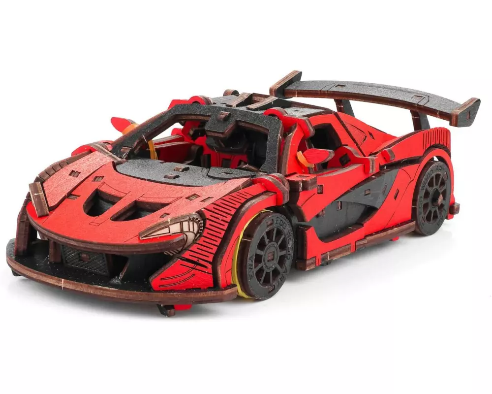 Eco-Wood-Art Bausatz Rennwagen Rot