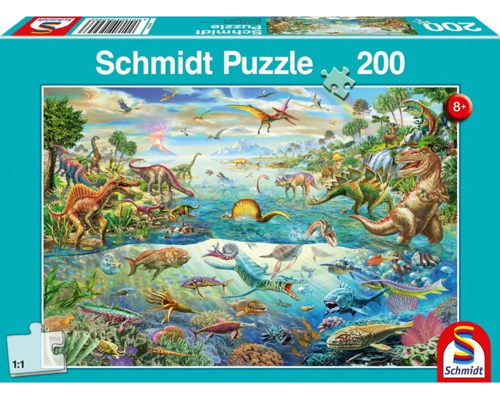 Entdecke die Dinosaurier, 200 Teile - Kinderpuzzle