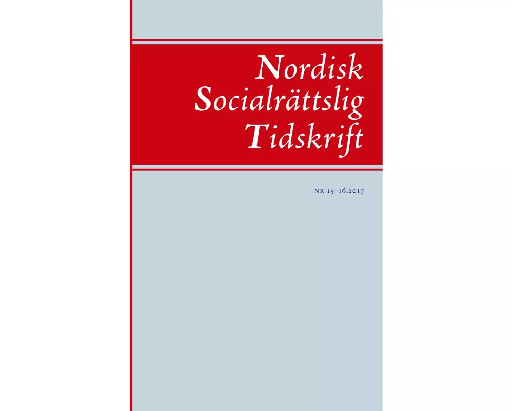 Nordisk Socialrättslig Tidskrift 15-16, 2017