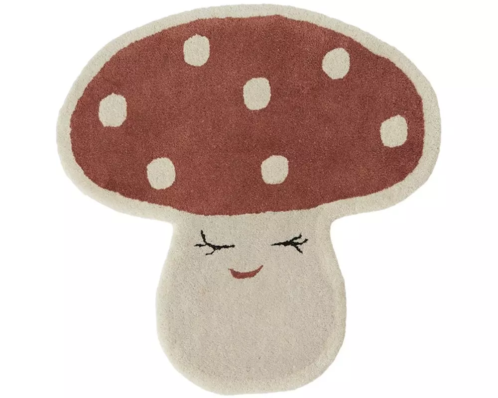 OYOY Dekoteppich Malle Mushroom 75 x 77 cm