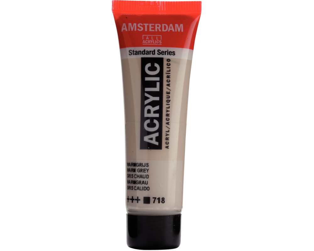 AMSTERDAM Acrylfarbe 20ml 17047180 Warmgrau 718