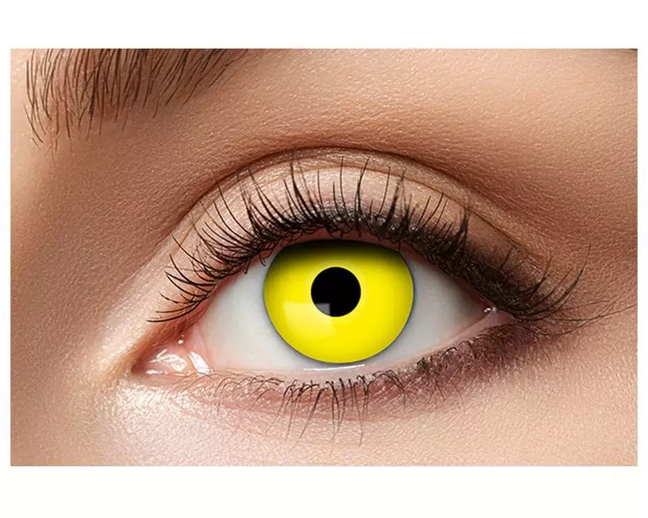 Partyartikel 3-Monatslinsen gelbes Auge