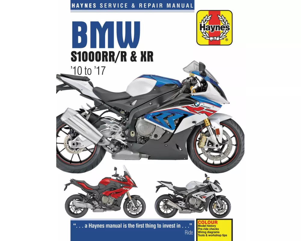 BMW S1000RR/R & XR Service & Repair Manual (2010 to 2017)