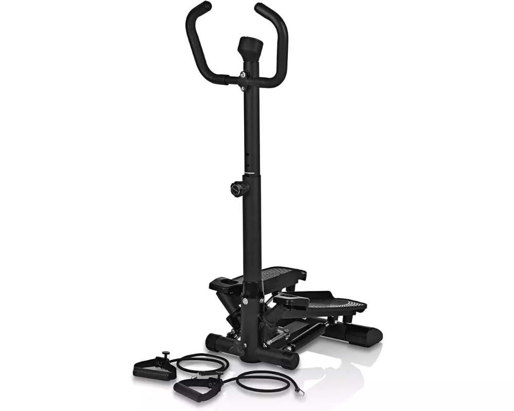 VITALmaxx Fitnesstrainer Swing Stepper Schwarz