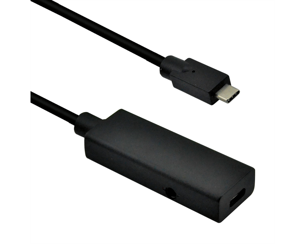 ROLINE USB-C-C, Datenkabel Repeater 12.04.1105 Black, ST/BU, 3.2 Gen2 5m