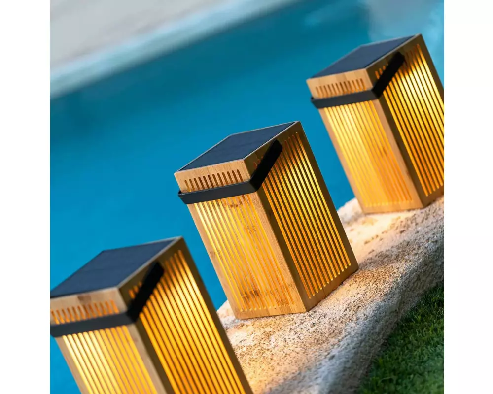 new Garden Okinawa Lantern kabellose, tragbare Laterne Braun