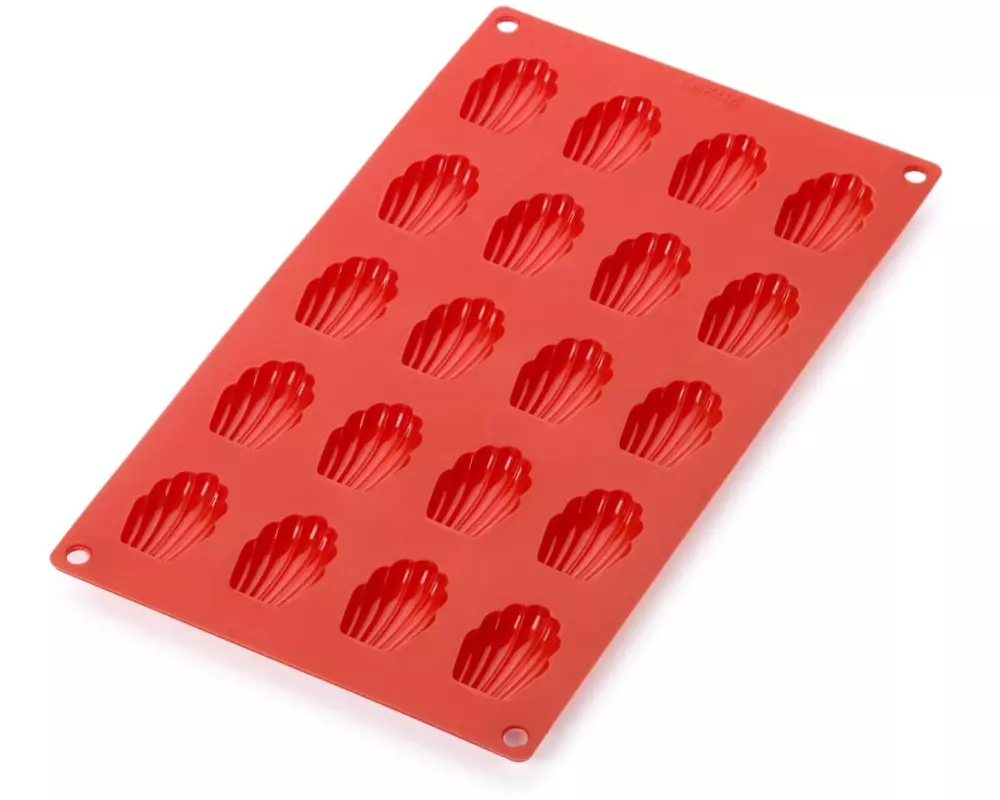 Lékué Madeleine-Backform Silikon, Rot, 20 Mulden