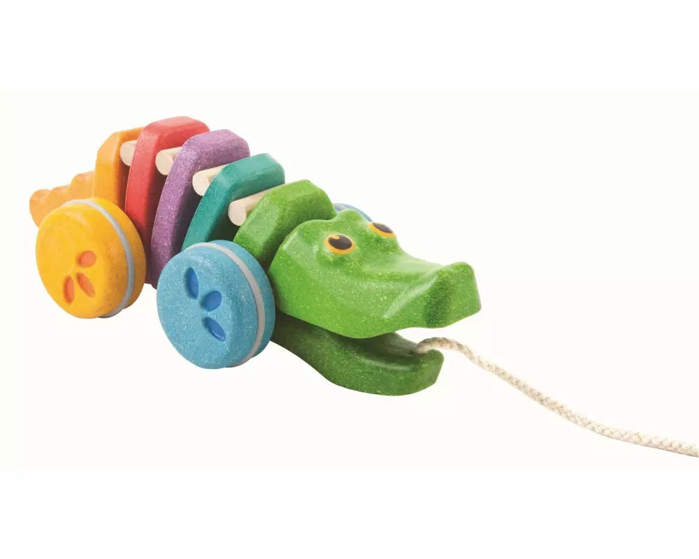 Plantoys Alligator Regenbogen Holz Mehrfarbig