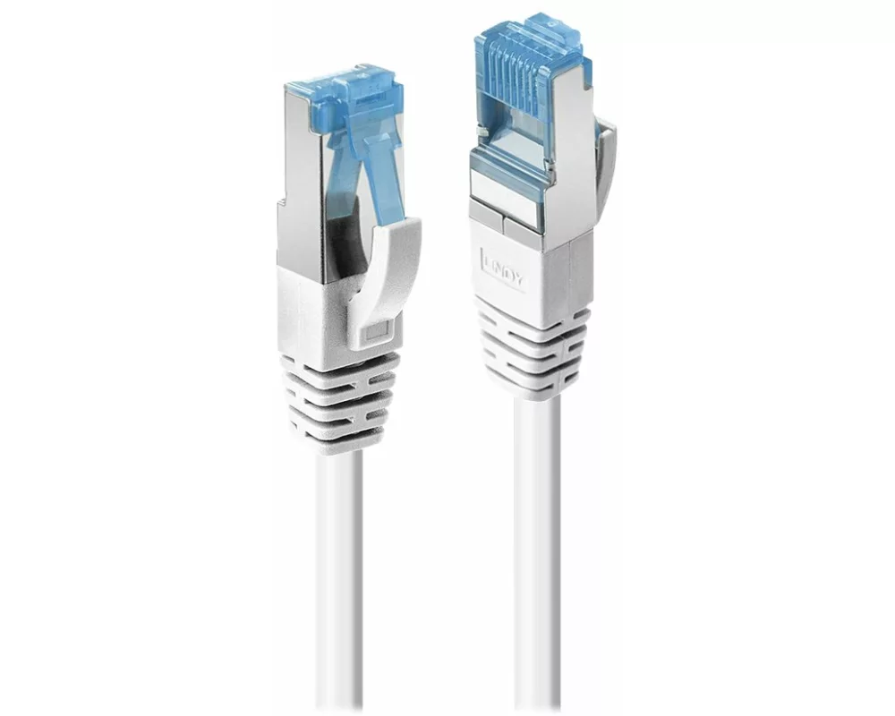 LINDY Patch Cable, Cat6A, S/FTP, RJ45-RJ45, 15m, white, LSOH, PIMF