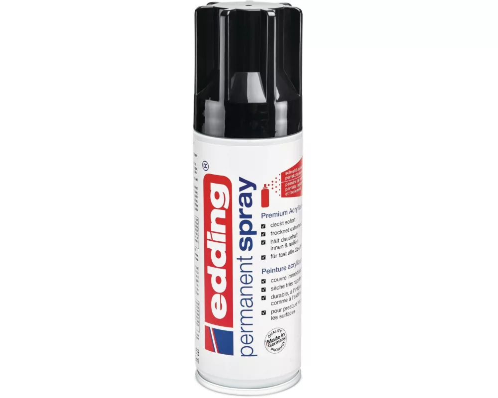 edding Acrylspray 5200 200 ml, Schwarz glanz