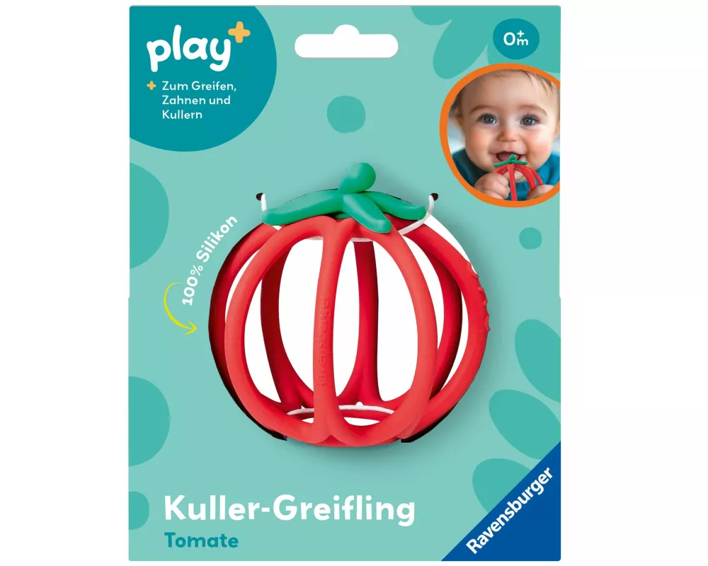 Play+ Kuller-Greifling: Tomate - ab 0 Monate