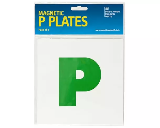 The official DVSA magnetic P plates