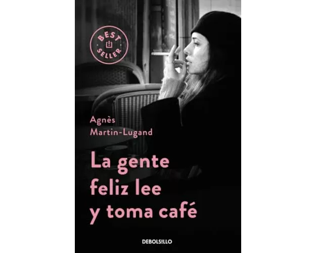 La gente feliz lee y toma café