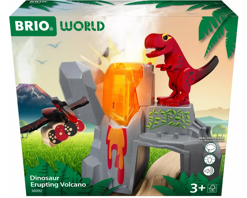 BRIO World - Dinosaurier-Vulkan mit Ausbruchsfunktion