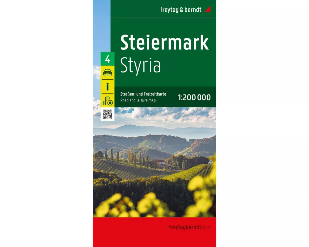 Steiermark, Straßen- und Freizeitkarte 1:200.000, freytag & berndt