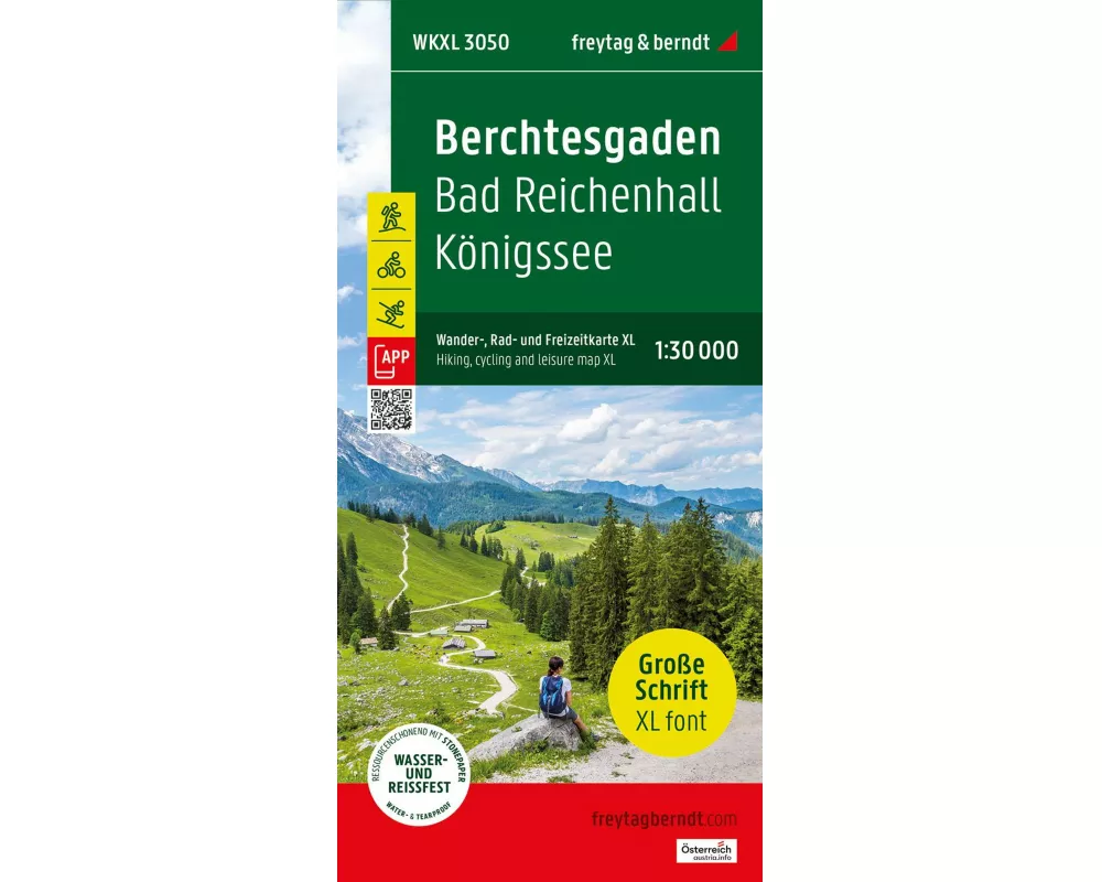 Berchtesgaden XL, Wander-, Rad- und Freizeitkarte XL 1:30.000, freytag & berndt, WKXL 3050