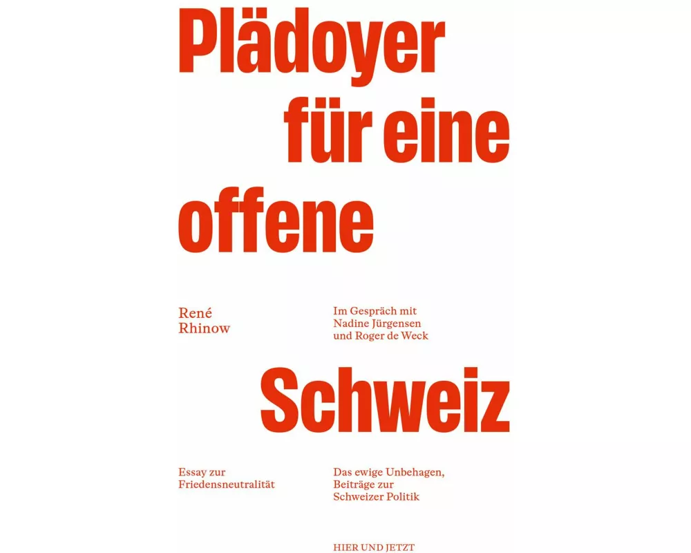 Plädoyer für eine offene Schweiz