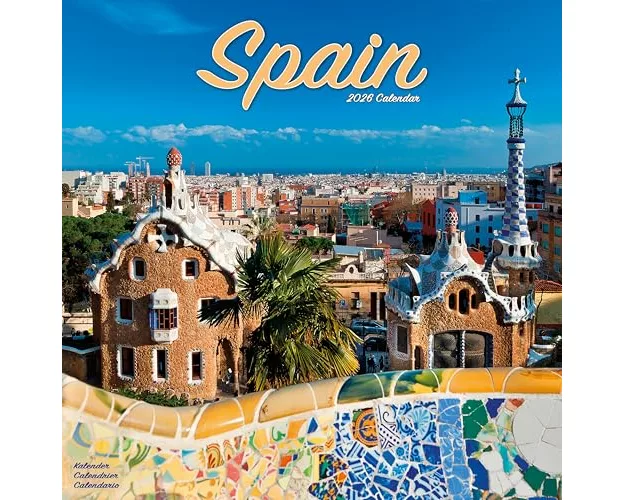 Spain Calendar 2026 Square Space Wall Calendar - 16 Month